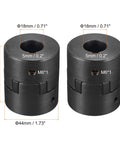 Two 18mm to 18mm flexible coupling shafts with 5mm slots, 51mm length, 44mm OD, made of 45 steel for servo and stepper motors.