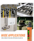 Wide applications of Portable Gas Leak Detector With Quick Audible And Visual Alarm Sniffs For Natural Gas Methane Propane Butane LPG And More Pinpoints Leaks Fast To Keep Your Home Safe Includes Two Batteries Orange Color