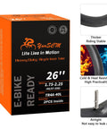Box of 26 Inch Heavy Duty Bike Inner Tubes 26 By 1.75 To 2.25 Inch 45 57 559 TR4A 40L Schrader Valve with tire images