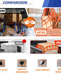 Heavy Duty Hoisting Net Built Tough For Seamless Cargo Hauling used for securing loads in comparison images before and after for efficiency.