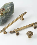Twenty Pack Solid Brass Cabinet Pulls With Brushed Antique Brass Finish Six And Five Sixteenth Inch Hole Center Classic