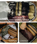Ocean Wash Pouch Travel Toiletry Bag Weatherproof Organizer With Upright Or Hanging Design displayed in a carry-on bag.