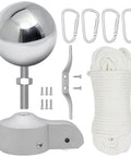 Garden Flag Pole Pulley And Rope Kit For 2 To 2.6 Inch Poles 50 Ft Nylon Rope 3.5 Inch Topper Cast Aluminum Flag Pole Truck