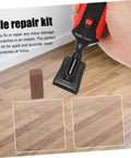 Wood Floor And Furniture Repair Kit With Durable Wax Blocks For Quick Scratch Fixes On Hardwood Laminate And Porcelain Tile Surfaces Pro Grade Diy Friendly Restoration Tool, showing wax block and repair tool on wood flooring.