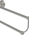 36 Inch Double Towel Bar In Satin Nickel, Space Saving Wall Mount With Concealed Screws, Dual Rails, Solid Brass