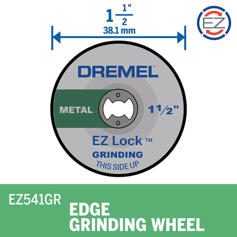EZ Lock Aluminum Oxide Rotary Tool Grinding Wheel Set Two Piece For Fast Grinding And Sharpening Metal Edges
