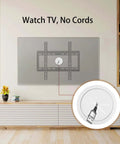 TV cord hider kit for wall-mounted TVs; 4 pass-throughs, 60mm hole, includes hole saw attachment and 10 cable ties