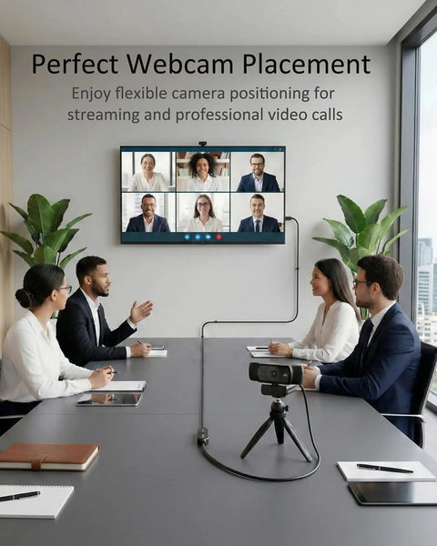 Long Reach USB 3.0 Extension Cable 20 Ft Heavy Duty 22AWG Power Wire USB Extender Cord Type A Male To Female High Speed 5Gbps For Printers Scanners Webcams And Other PC Peripherals. Webcam on tripod for video calls