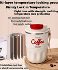 Smart Temp Insulated Coffee Tumbler Leak Proof Travel Mug With Handle Stainless Steel showcasing multi-layer temperature locking design.