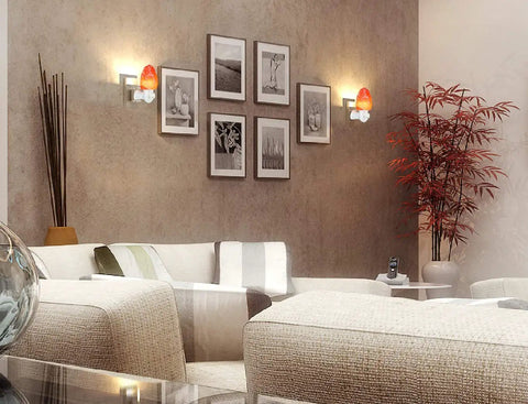 Room decorated with Pink Himalayan Salt Lamps Hand Carved Natural Night Lights For Bedrooms And Home Decor With Cozy Vibe