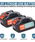 18.5V lithium-ion battery set for EZ8 Battery Hydraulic Knockout Punch Kit With Eight Ton Capacity, ensuring longer device operation