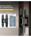 Heavy Duty Hydraulic Concealed Door Hinge Featuring Buttery Smooth Silent Auto Closing Built For Wooden Doors And Offices with speed adjustment.