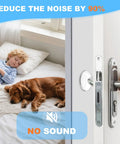 Clear Self Adhesive Door Stoppers For Walls, Heavy Duty Shock Absorbing Bumper Pads With Ultra Sticky Backing in use, reducing noise.