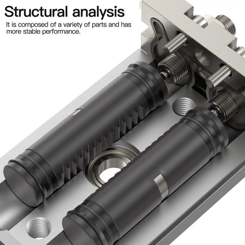 MSQB 180 Degree Pneumatic Rotary Actuator Cylinder With Magnetic Double-Acting Rack and Pinion Air Cylinder interior view