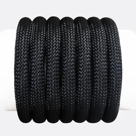 Coiled Half Inch Braided Polyester Arborist Rope 50 Feet Beefy Heavy Duty Low Stretch With High UV And Abrasion Resistance