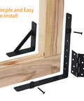 Anti Sag Fence Gate Kit Heavy Duty Gate Hardware with Latch Set showing installation with corner braces and hinges
