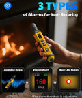 Handheld Portable Carbon Monoxide Detector With Rechargeable Battery and TFT Color Display, showing 160 PPM on screen.