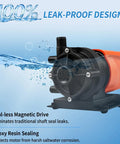 Heavy Duty Marine AC Water Pump 500 GPH 115V Magnetic Drive Circulation System With Run Dry Protection, detailed view.