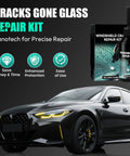 Upgrade Windshield Crack Repair Kit Pro Grade Resin For Chips And Small Cracks Quick Fix product image with kit and car.