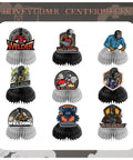 Nine Piece Electric Welding Honeycomb Table Centerpieces For Welder Birthday Bash And Electric Welding Party Supplies shown in grid layout