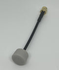 5.8GHz LHCP SMA Antenna With 0.99 Axial Ratio And 1.6dBi Gain For FPV Drones, ultra compact durable design, white and gold finish