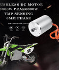 Beefed-Up 48V 2000W Brushless DC Motor For Electric Scooters Dirt Bikes And Go Karts with temperature sensor and 6 mm phase wires