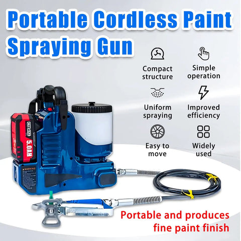 No Strings Attached Cordless Paint Sprayer Knocks Out Furniture Refinishing Jobs Fast With High Pressure Airless Power And 360 Degree Swivel for precise spraying.