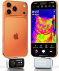 Turn Your Smartphone Into A 192x192 Thermal Imager With USB C Plug And Play For Android And iPhone Water Leak Detection shown on iPhone screen