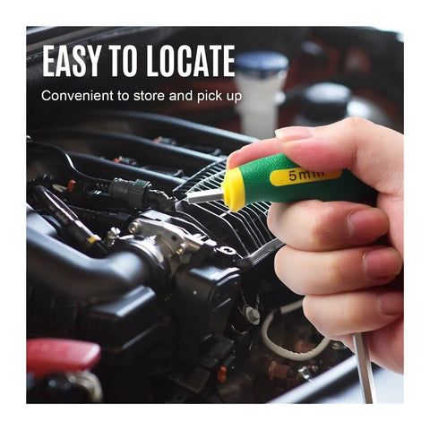 Top Notch T Handle Metric Hex Key Set With Nifty Storage Rack For Tough DIY Chores And Vehicle Maintenance That Keeps Tools Organized And Ready To Roll, 5mm key in engine bay
