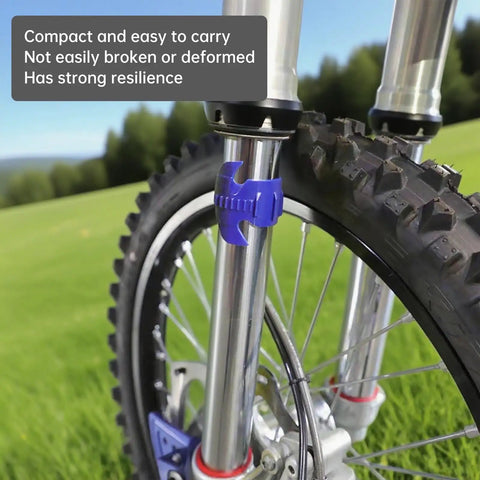 Close-up of motorcycle fork with All In One Front Fork Maintenance Kit For Motorcycles, Fork Seal Saver Cleaner 45mm To 55mm in use