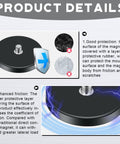 Heavy Duty Neodymium Round Magnets Featuring An Insanely Strong Rubber Coated Base And Quarter Inch Twenty Threaded Stud For Rock Solid Action Camera And Led Light Mounting In A 24 Piece Pack with rubber layer for scratch protection.