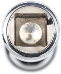 Top view of 3/8 Inch Drive 6 Point Magnetic Swivel Spark Plug Socket 5/8 Inch By 6 Inch, chrome finish, opening detail.