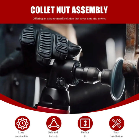 One Eighth Inch Collet Chuck Assembly For Milwaukee Die Grinders Fits 2485 2486 20 Models Replacement Part shown in use