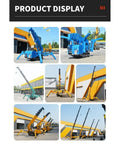 Compact 5 Ton Hydraulic Crane With 12 Meter Boom For Material Handling At Factory And Workshop, various models displayed