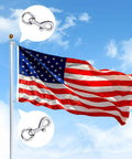 Heavy Duty Metal Swivel Flag Snaps With Kickass Swivel Eyelets For Max 5/16 Inch Rope, Sweet Polished Look, Pack Of Two, Solid Flagpole Rigging And Durable Dog Leash Hardware For Daily Use on flag.