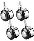 Heavy Duty 1.5 Inch Swivel Caster Wheels with Brakes for Home Furniture Quiet Glide Nylon and Zinc Alloy 4 Pack visible in image