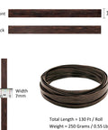 Wicker Repair Kit For Patio Furniture High Strength Polyethylene Strapping 130 Ft Mottled Dark Brown 7mm Wide 1.2mm Thick