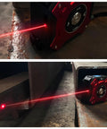 Two In One Laser Tape Measure With Level And Backlit LCD 131 Ft Laser Distance Meter 16 Ft Auto Lock Tape Ft In Fractions Mm Red measuring steel beam alignment
