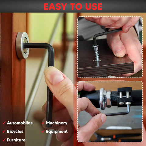 Industrial Grade 30 Piece Hex Key Allen Wrench Set For Auto Bike Furniture And Machinery Repairs 1/20 to 3/8 Inch, 1.27 to 10mm