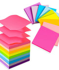 Burst Of Color Sticky Notes Refills 3x3 Pop Up Pads With 9 Bright Colors, Strong Adhesive Memo Pads For Home Office School, Clean Removal