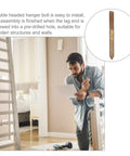 Man examining instructions with Double Headed Hanger Bolts Self Tapping Screws For Furniture And Wood Joints, Carbon Steel in hand