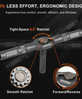 42 In 1 Magnetic Screwdriver Set With Quick Ratcheting Handle S2 Steel Bits and Case, ergonomic 6.2° ratchet design
