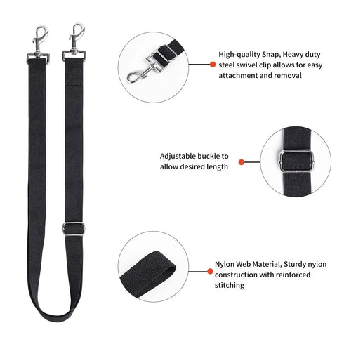 Durable Adjustable Horse Blanket Leg Straps Set, Two Pack, 27.55 to 55 Inches, replacement stretch belly straps with double swivel snaps