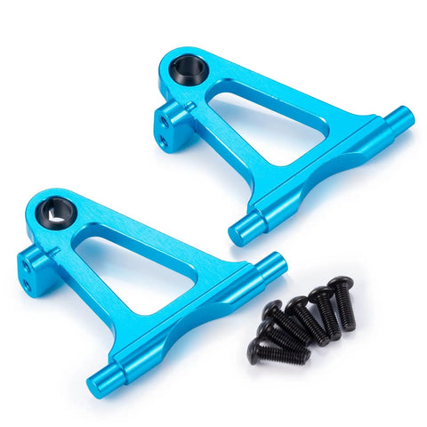 Beefed Up Aluminum Front Lower Arm Set For TT02 RC Car Upgrade, CNC Machined A Arms with blue finish and included screws