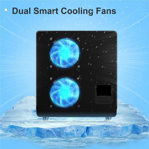 Pro Grade Dual Channel Lab Power Supply with Dual Smart Cooling Fans for PCB Repair on ice display