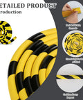 Hella Durable Foam Wall Corner Guards 197 Inches Yellow Black Stripes heavy duty foam tape rolled for impact protection.