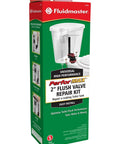 Packaging of PerforMAX Universal High Performance 2 Inch Toilet Flush Valve Repair Kit With Gasket And Bolts For Quick Easy Install