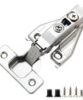 Full Overlay Face Frame Soft Close Concealed Cabinet Hinges Clip On 105 Degree 3 Way Adjustable 50 Pack For Kitchen Cabinet Doors Silver Finish