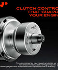 Close-up of clutch control on Beefy Marine Starter Motor For Mercruiser And Volvo Penta Boats Fits 4.3L to 8.1L engines.