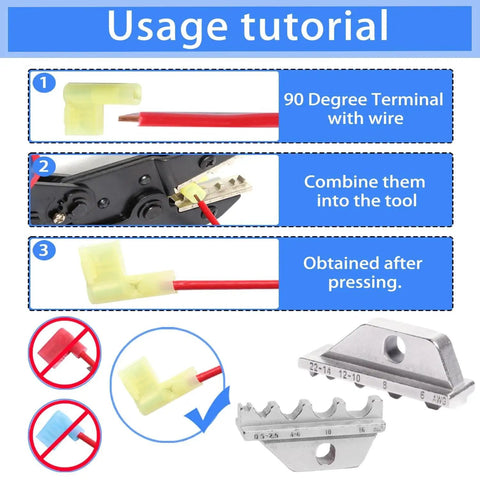 Nylon Spade Connector Right Angle Kit 90 Degree Terminals With Crimper Tool For Automotive Wiring tutorial steps